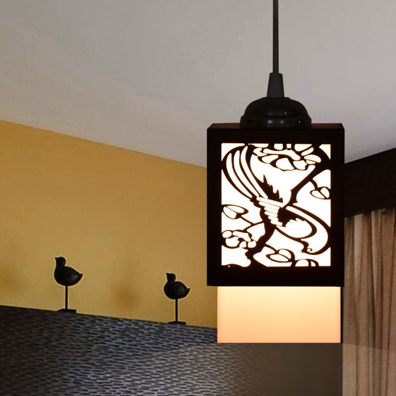 Vaishnav Traders Wooden Hanging Lamp Style Hanging Lamp Pendants Ceiling Lamp  (Black)