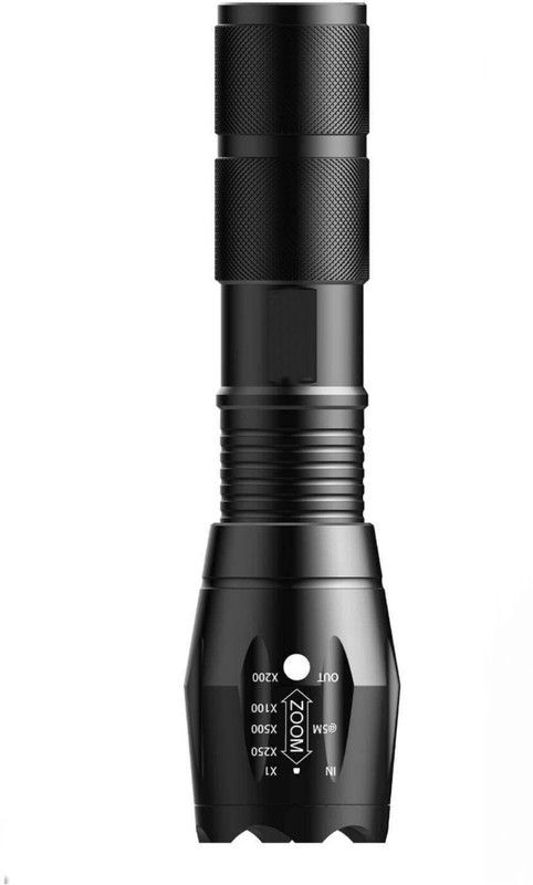 Xezon Rechargeable UPGRADE XML T6 LED Chip Dual Power Rechargeable and AAA Battery Ultra Bright Indoor Outdoor Camping Hiking Tour Emergency LED Torch Waterproof Torch  (Black, 13 cm, Rechargeable)