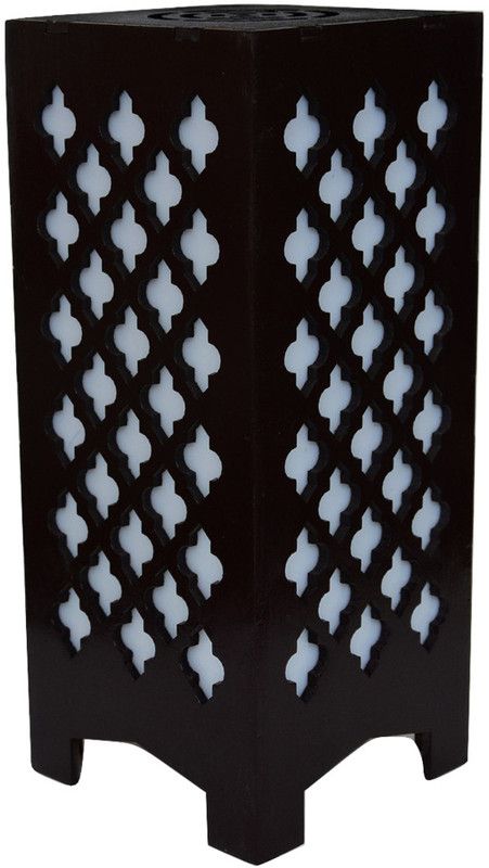 MIPR Wooden Led Table Lamp With Creative Design,Suitable for Bedside,Drawing room,Lobby Table Lamp  (25.5 cm, Black)