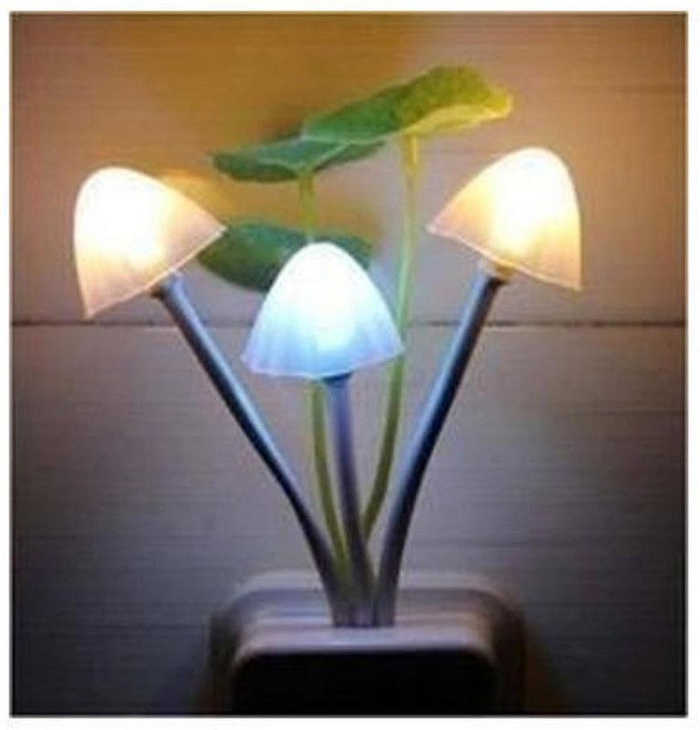 JAIN STAR auto ON/Off Sensor Mushroom Shape LED Night lamp Table Lamp  (16 cm, White)