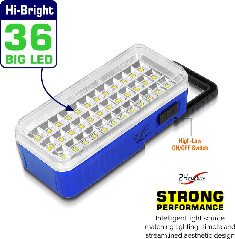 24 ENERGY Rechargeable Hi-Bright LED Lantern Electric Charging 6 hrs Torch Emergency Light  (Blue)