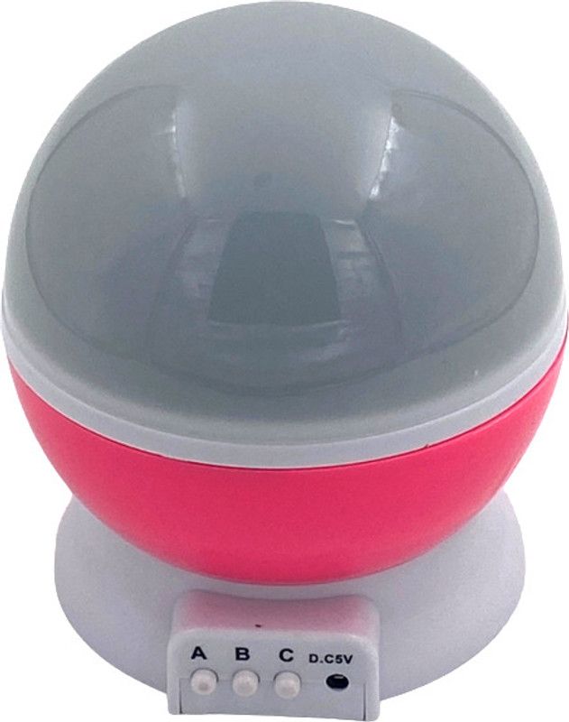 UZAN Imported Big Star Master Projector Rotating Moon starry Night Light Lamp Pink Night Lamp  (15 cm, Pink)