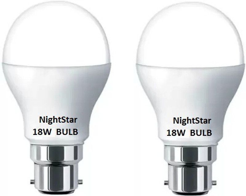 Nightstar 18 W Standard B22 LED Bulb  (White, Pack of 2)