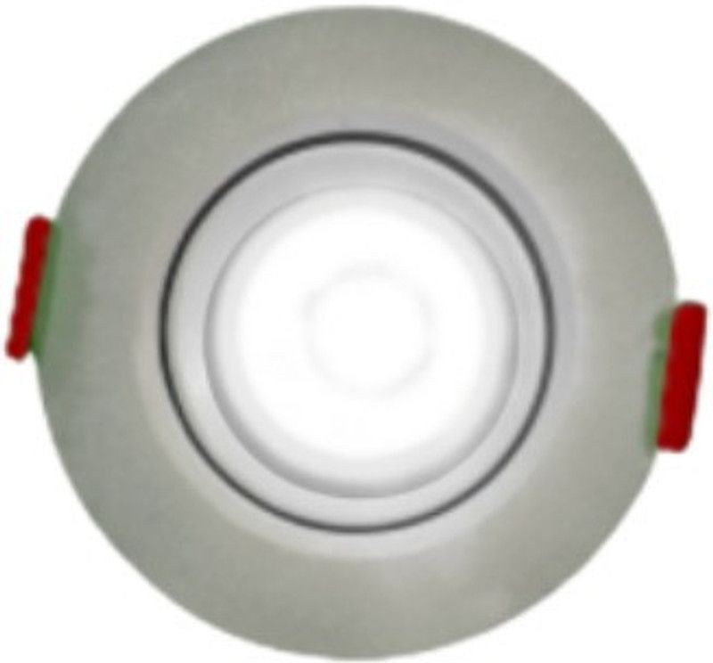 D'Mak D’Mak™ 3 Watt LED COB/Spot Light/Button Light (Warm White) Round Driver Included pack of 1 Track Lights Ceiling Lamp  (White)