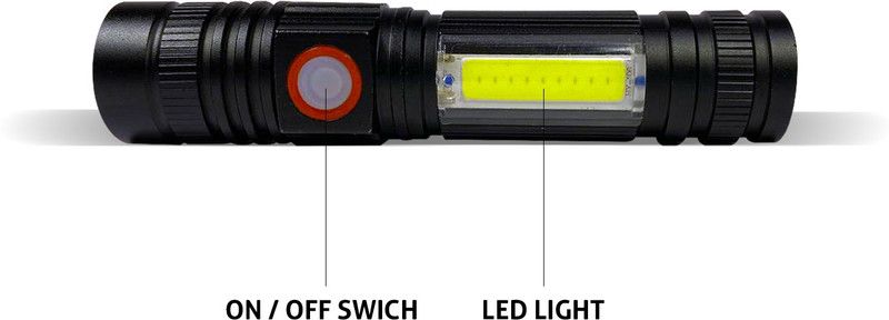 SEASPIRIT Usb High Power FlashLight Tourch Torch  (Multicolor, 10 cm, Rechargeable)