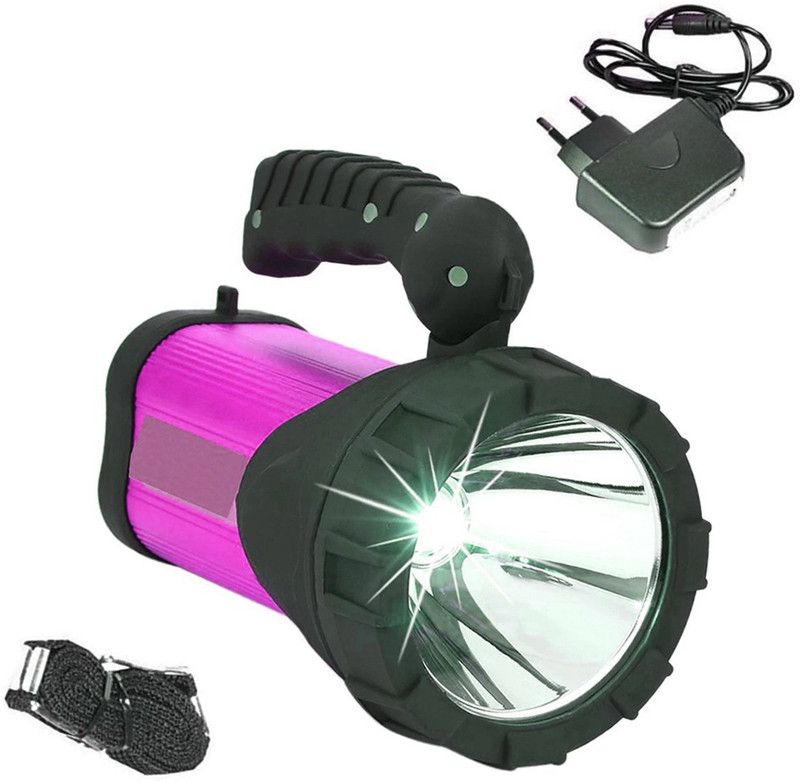 HI-BRIGHT German Laser LED Rechargeable Search Light Emergency Torch 10 hrs Torch Emergency Light  (Multicolor)