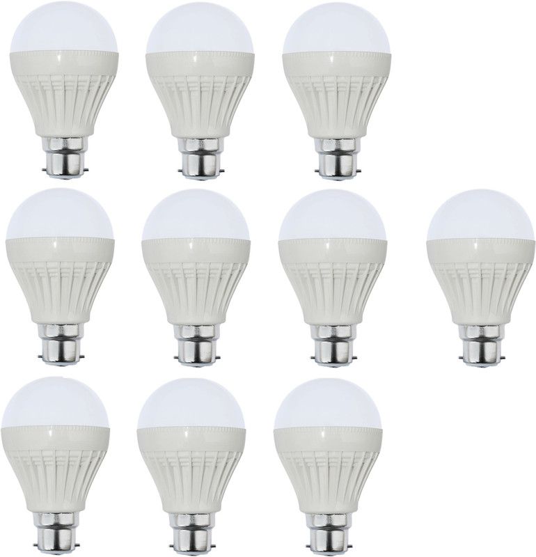 Bristle 3 W Standard B22 LED Bulb  (White, Pack of 10)