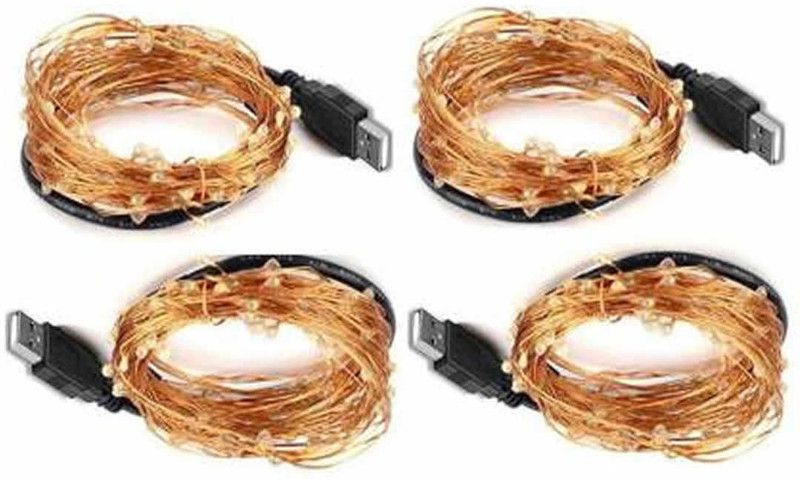 4.98 inch Gold Rice Lights  (Pack of 4)