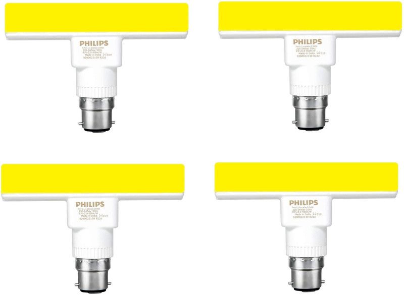 PHILIPS 5 W T-Bulb B22 LED Bulb  (Yellow, Pack of 4)
