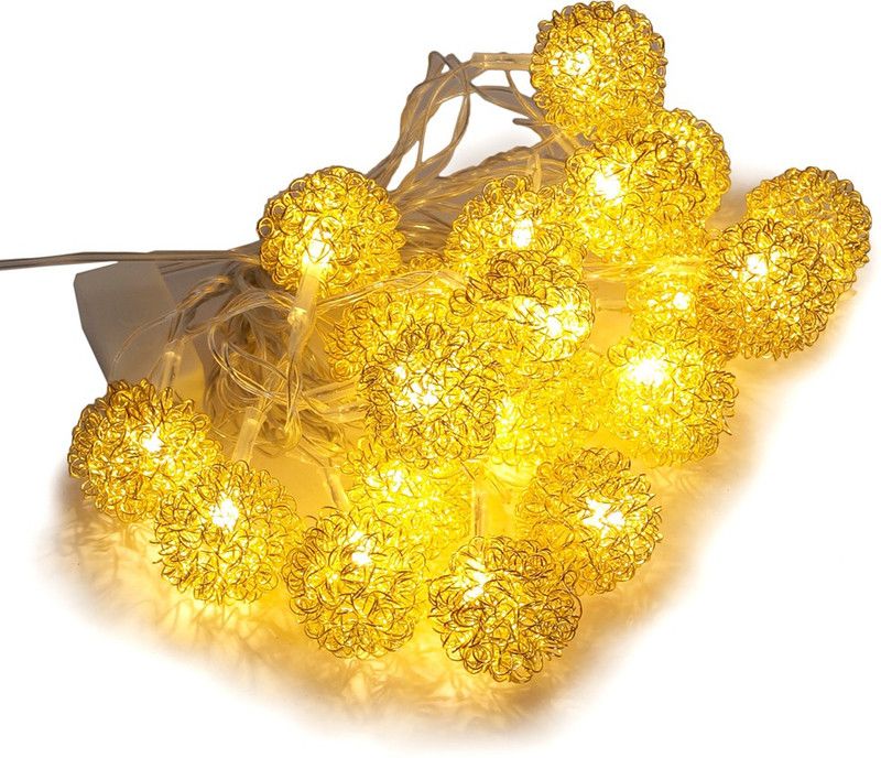 Aesthetic Home Solutions 25 LEDs 2.46 m Gold Rice Lights  (Pack of 1)