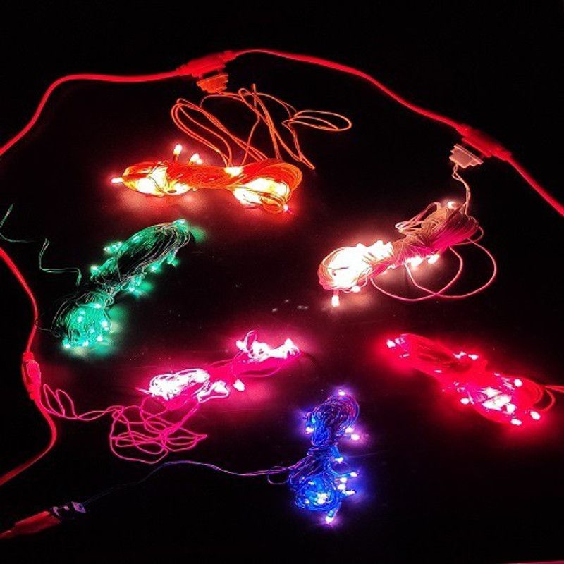Luz 25 LEDs 5.05 m Multicolor Rice Lights  (Pack of 25)