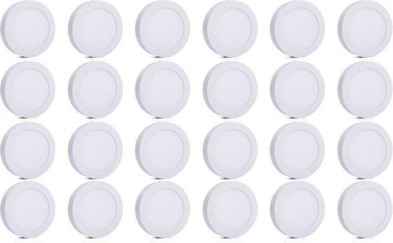 BENE Bene LED 12w Round Surface Panel Ceiling Light, Color of LED Yellow (Pack of 24 Pcs) Ceiling Light Ceiling Lamp  (White)