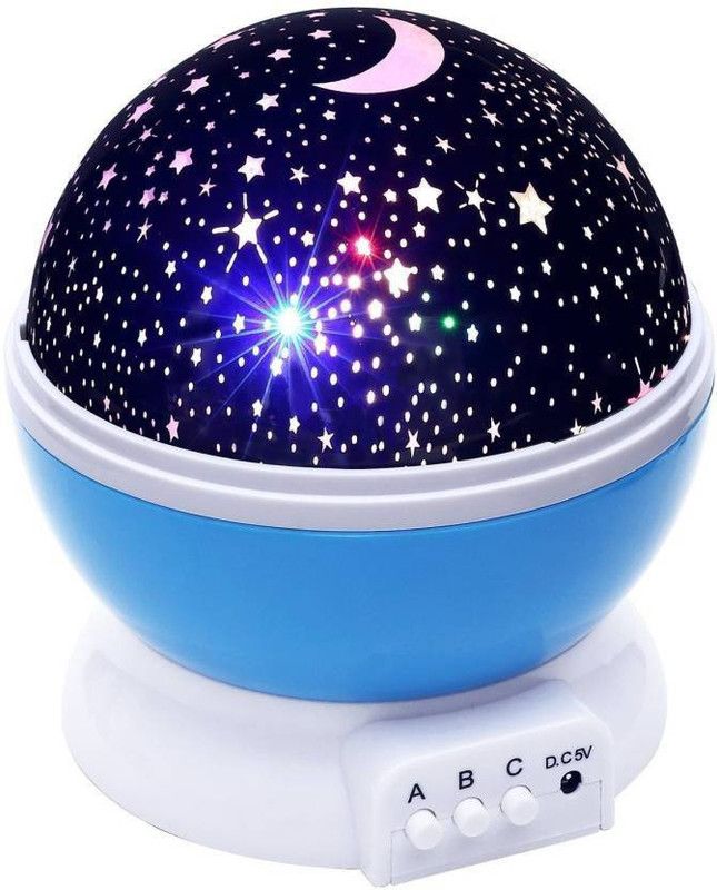 CAPTAINDEAL Romantic LED Cosmos Star Master Sky Starry Night Projector Bed Night Lamp Table Lamp  (14.5 cm, Multicolor)