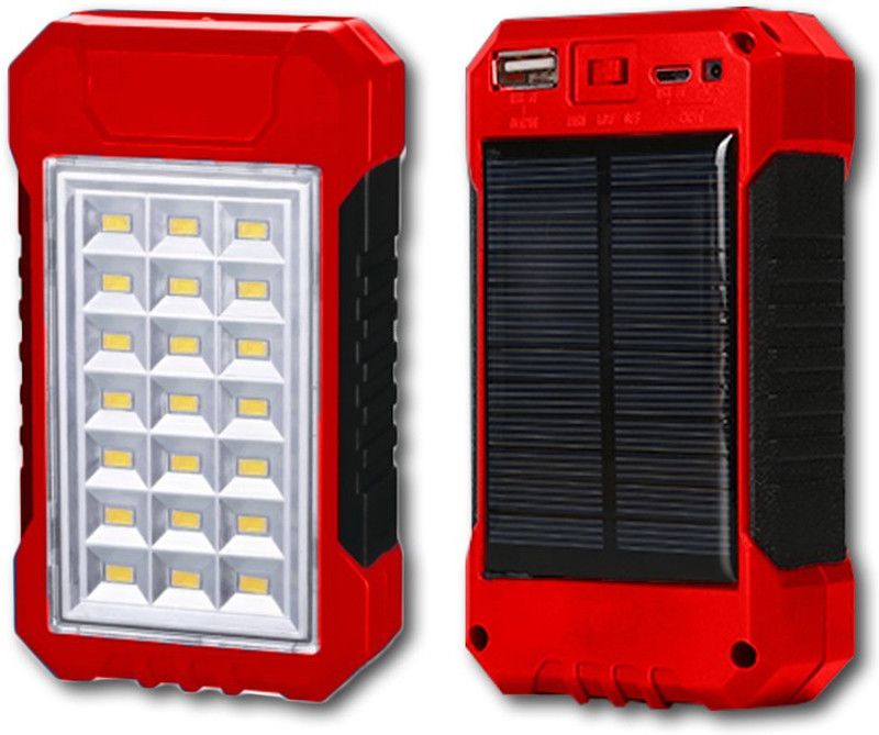 iDOLESHOP Hi-Bright 21 SMD LED Light Rechargeable Solar Lantern Emergency Light With USB Mobile Power Bank 18 hrs Lantern Emergency Light  (Red)