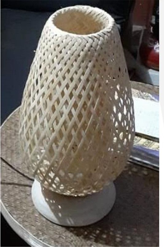 bamboo handicraft light CAP166 Table Lamp  (38.1 cm, BROWN BAMBOO)