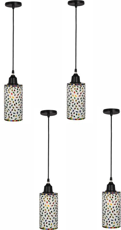 AFAST New Launch Decorative Colorful Mozac Pendant Hanging Ceiling Lamp Ornamented With Magical (Set Of Four)AR-34 Pendants Ceiling Lamp  (Multicolor)