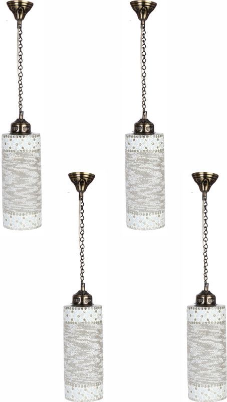 AFAST New Launch Decorative Colorful Mozac Pendant Hanging Ceiling Lamp Ornamented With Magical (Set Of Four)AR-41 Pendants Ceiling Lamp  (Multicolor)