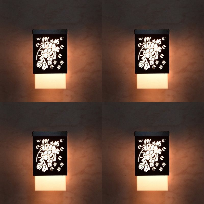 Gauri Creation Wooden Hanging Lamp Style Hanging Lamp Creative Wood Pendant Light (pack of 4) Pendants Ceiling Lamp  (Black)