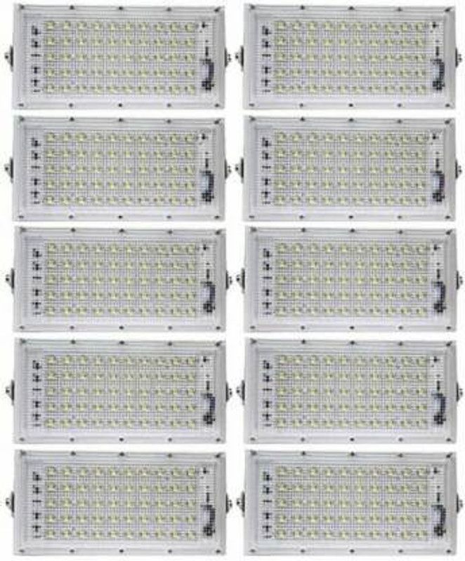 Flysmart white brick light-pack of 10 Flood Light Outdoor Lamp  (White)