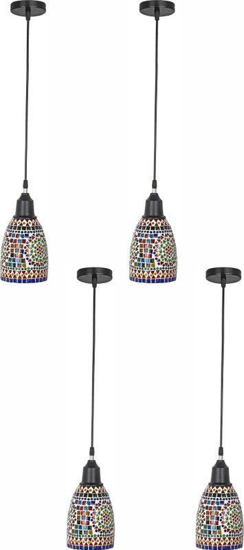 AFAST New Launch Decorative Colorful Mozac Pendant Hanging Ceiling Lamp Ornamented With Magical (Set Of Four)AR-28 Pendants Ceiling Lamp  (Multicolor)