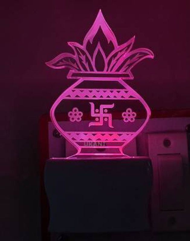 DONICY 3D LED NIGHT LAMP WITH MULTICOLOR LAMP Night Lamp  (10 cm, Multicolor)