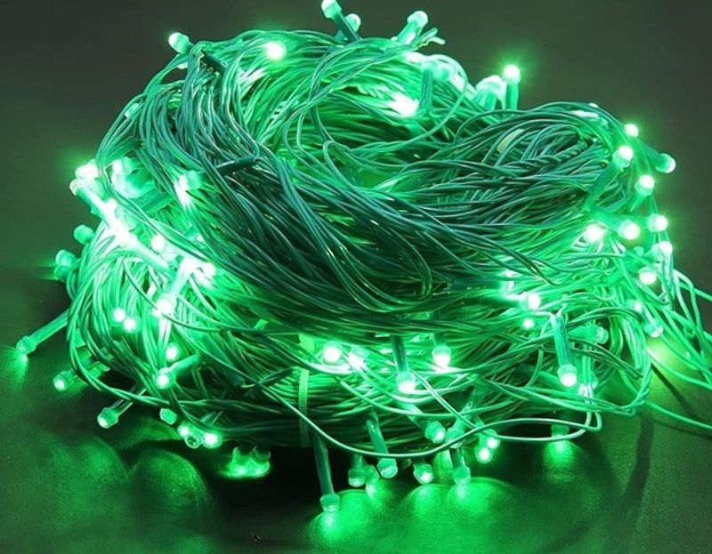Greenlight 42 LEDs 15 m Green Rice Lights  (Pack of 10)