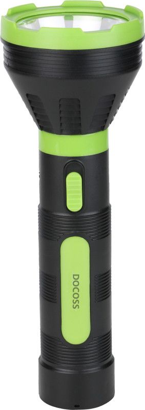 DOCOSS Green Rechargeable Led Torch Light Long Range 5w Laser Light Recharagable Ultra Bright Flashlight Torch  (Green, 250 mm, Rechargeable)