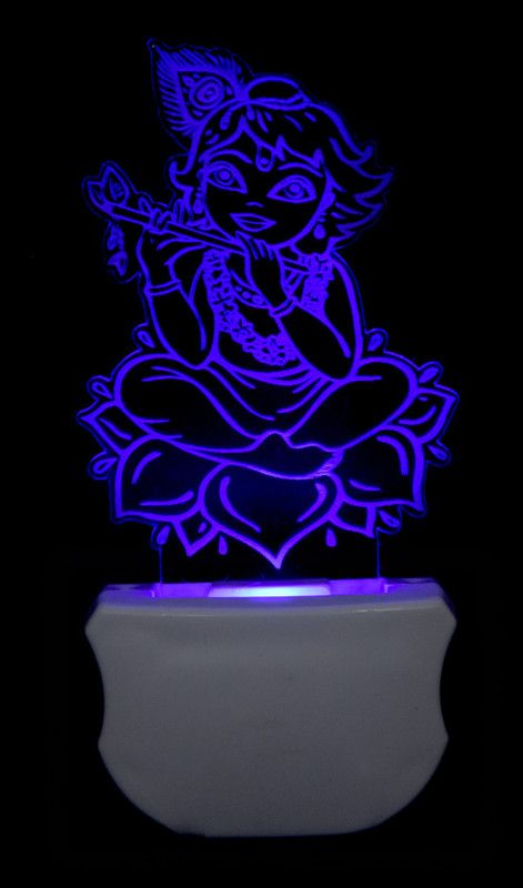 SHOKARSH The Baby Krishna 3D illusion Led Night Lamp comes with 7 Multicolor (Pack of 4) Night Lamp  (12 cm, Multicolor)