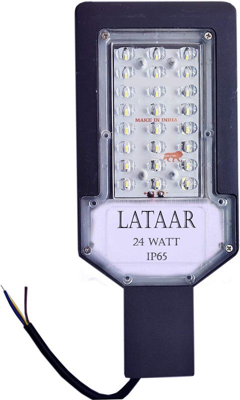 LATAAR LAT 24 WATT LENS STREET LIGHT (PACK OF 1) Flood Light Outdoor Lamp  (Black)