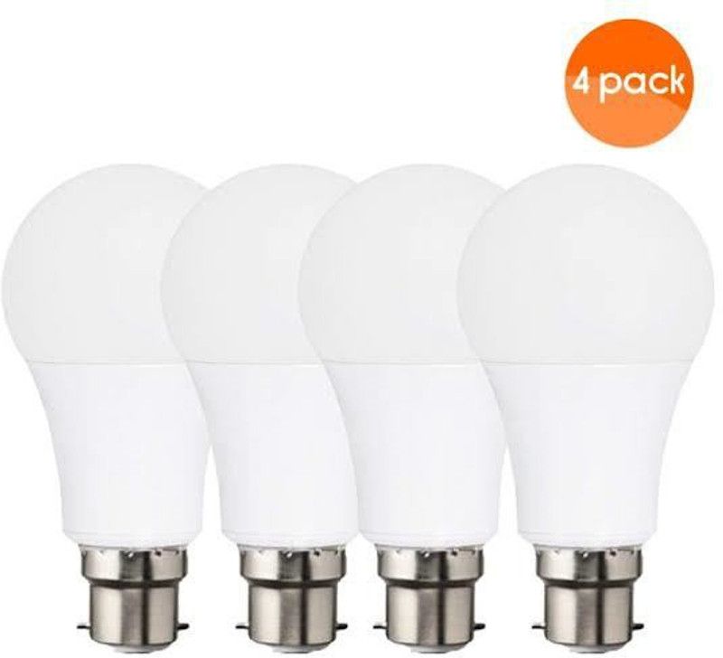 GUL HUSN ELECTRIC AND ELECTRONICS 9 W Round B22 LED Bulb  (White, Pack of 4)