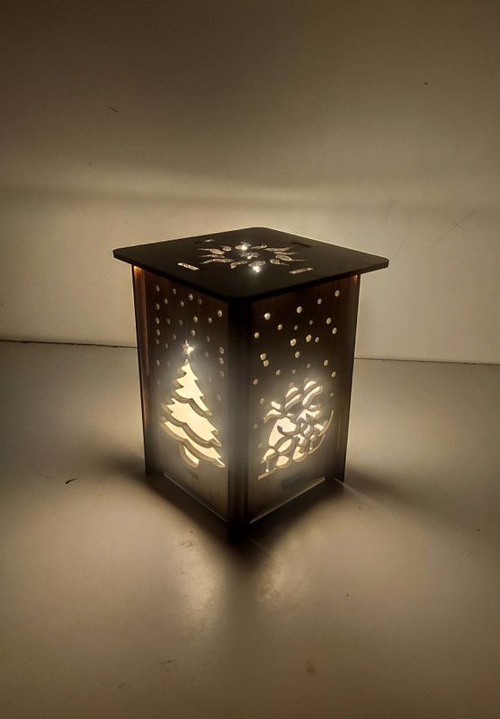 TL-Christmas-Tree Table Lamp  (14 cm, Brown)