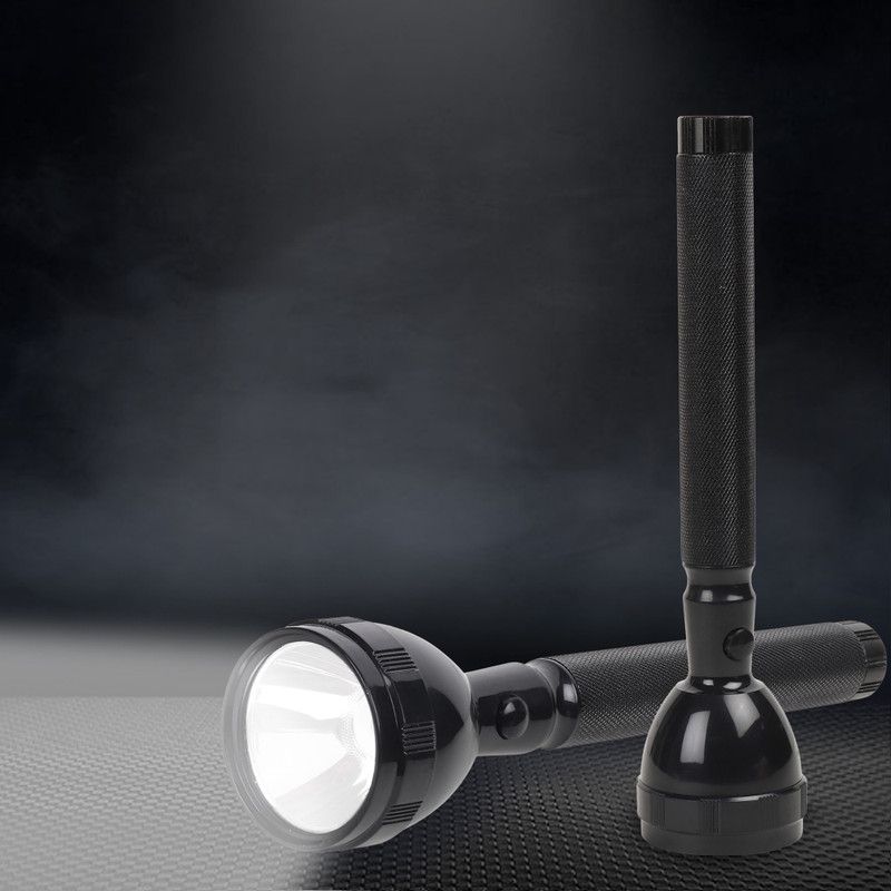 AKR Rechargeable High Power Torch Flashlight for Outdoor and Everyday Purpose Black Torch  (Black, 20.5 cm, Rechargeable)
