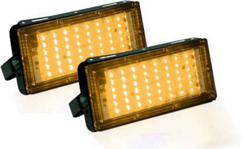 Online Generation Yellow LED Bricks Light-2 Flood Light Outdoor Lamp  (Yellow)