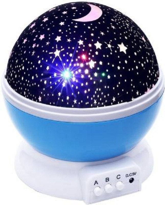 belldial Star Master Projector Rotating Moon Stars Projector Led Night Lamp  (14.5 cm, Blue)