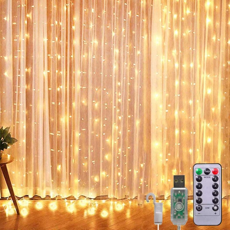 OSHD 240 LEDs 3 m Yellow, White Rice Lights  (Pack of 1)