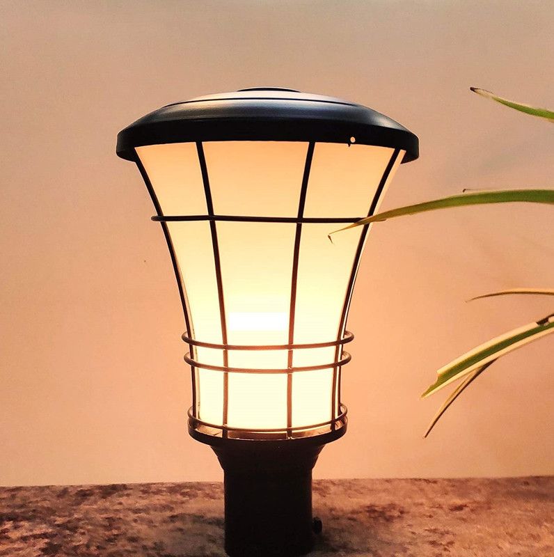 KINIS KIN-PRIME Modern Shape Gate Light/Outdoor Light/Pillar Light for Outdoor Home, PACK OF 1 Gate Light Outdoor Lamp  (Black, White)
