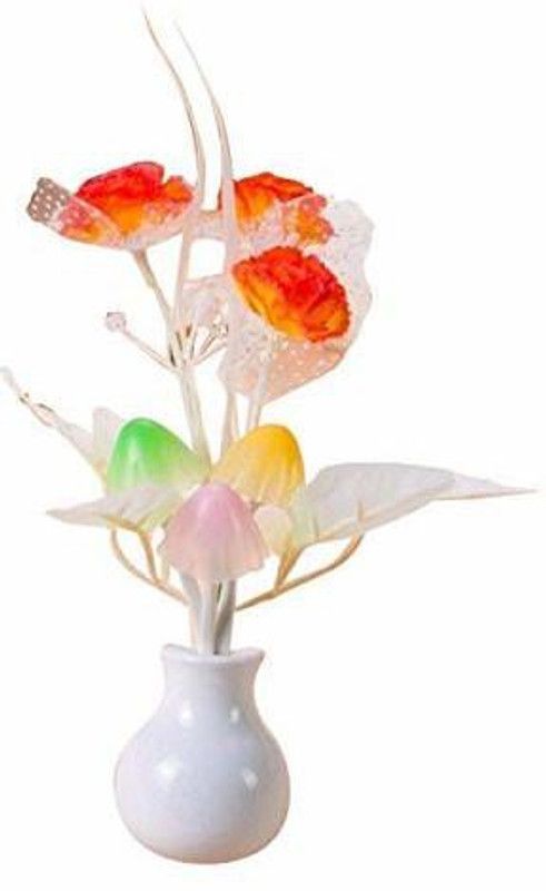 newebit Plastic Automatic on/off Night Sensor Nature Lamp Illumination with Flowers/ mushroom Night Lamp  (15 cm, Multicolor)