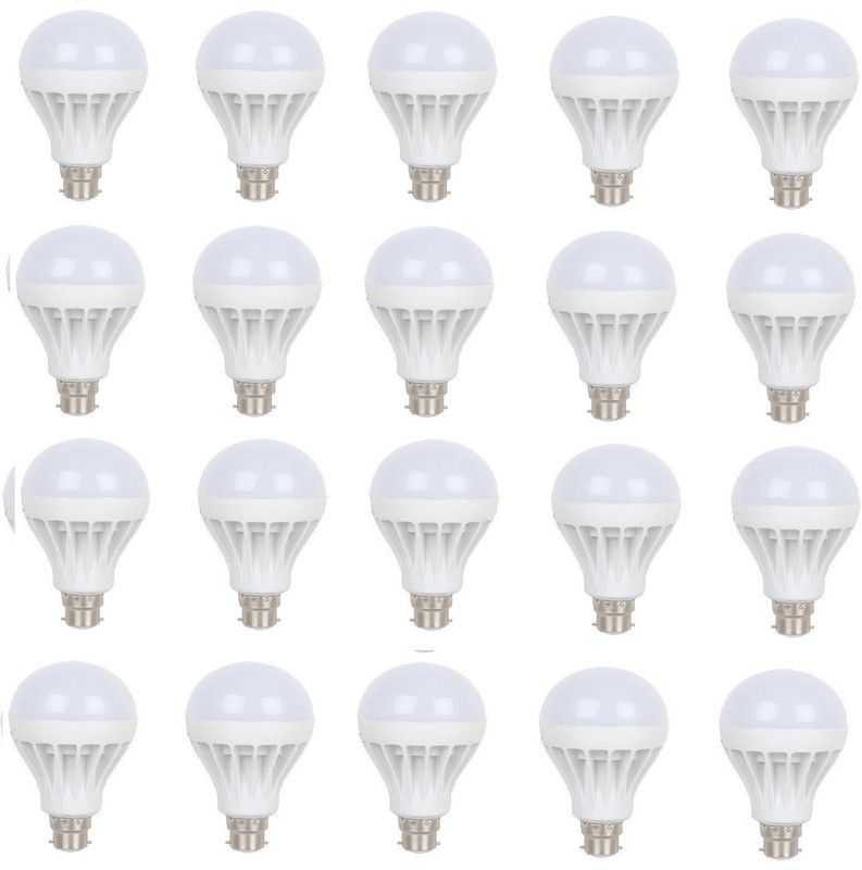 Milky Way 7 W Standard B22 LED Bulb  (White, Pack of 20)
