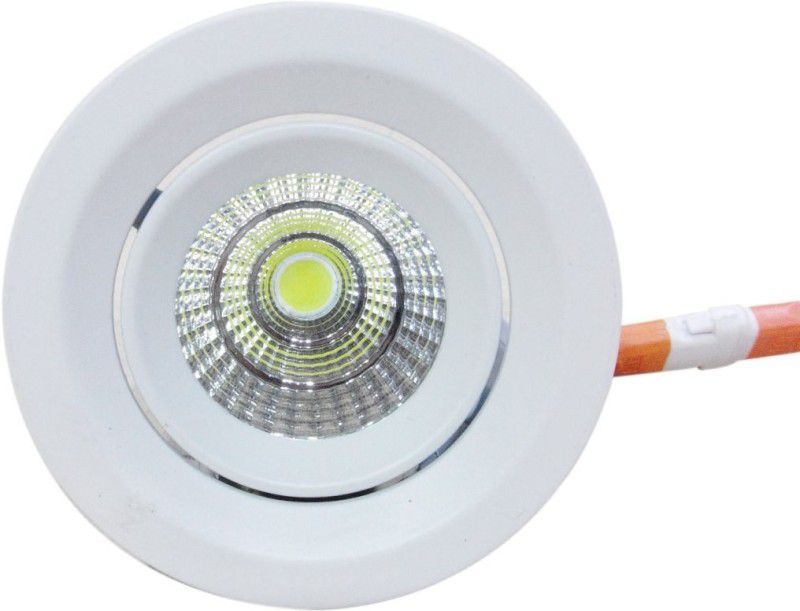 BENE COB 7w Radiance Recessed Light, Color of LED Warm White Recessed Ceiling Lamp  (Yellow)