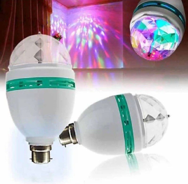 PCS Dukan 3 W Globe B22 LED Bulb  (Multicolor, Pack of 2)