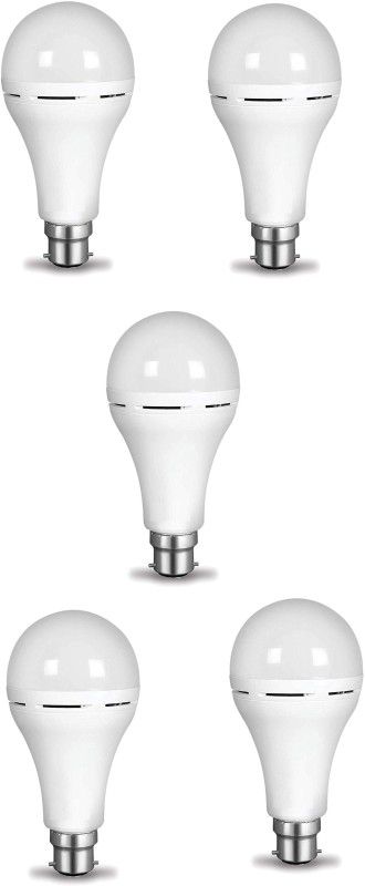Nightstar 9 W Round B22 Inverter Bulb  (White, Pack of 5)