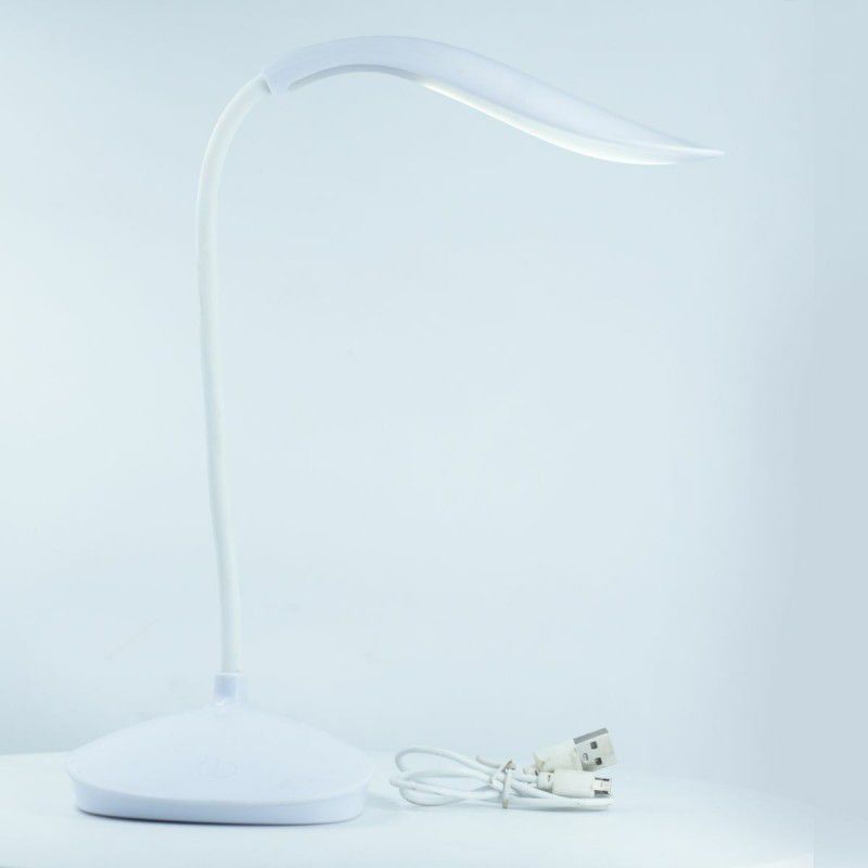 Swarg homes Student Study Reading Dimmer Led Table Lamps White Desk Light Study Lamp  (17 cm, White)