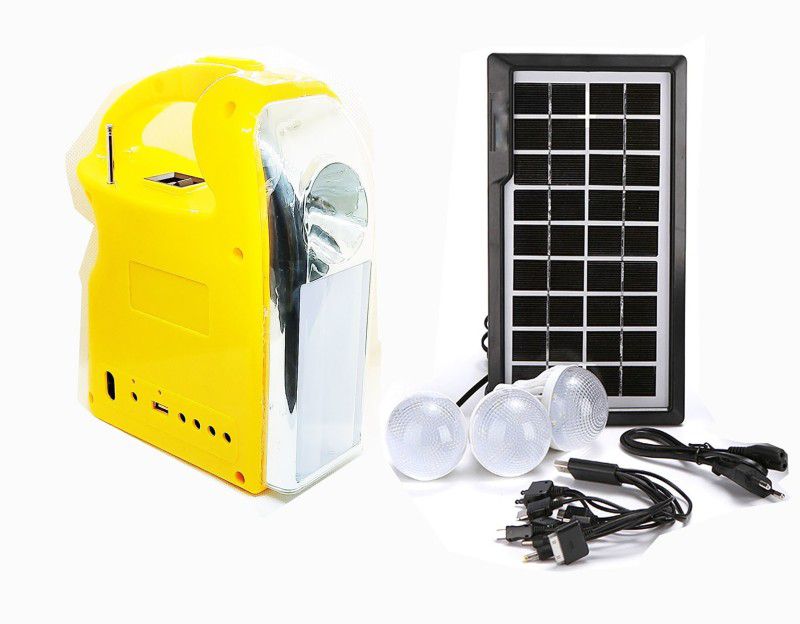 techhnostar GD Solar Emergency Light With FM Music 6 hrs Lantern Emergency Light  (Multicolor)