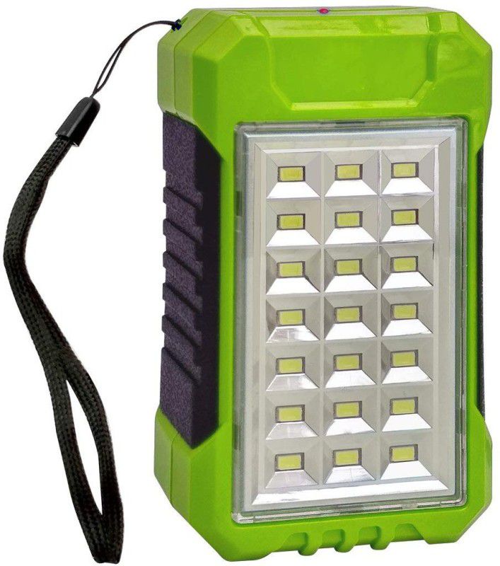 FIRSTLIKE Power Bank Cum 21 Hi-Bright LED Rechargeable Solar Light 8 hrs Lantern Emergency Light  (Green)