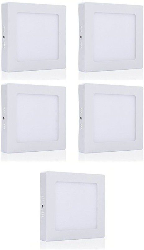 D'Mak 18w square surface super brites pack of 05 Surface Led Lights Ceiling Light Ceiling Lamp  (White)