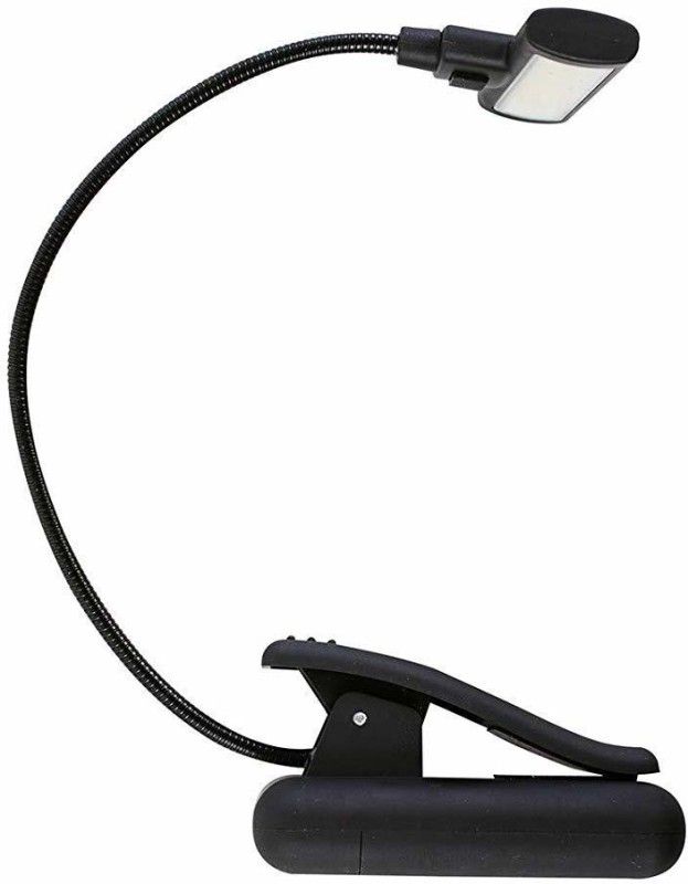 MOOLTEN LED Book Lights Sturdy Adjustable Reading Lamp Flexible Arm Lightweight Eye-Care Night Reading Clip On Bed Light Perfect for Bookworms & Kids Study Lamp  (15.8 cm, Black)