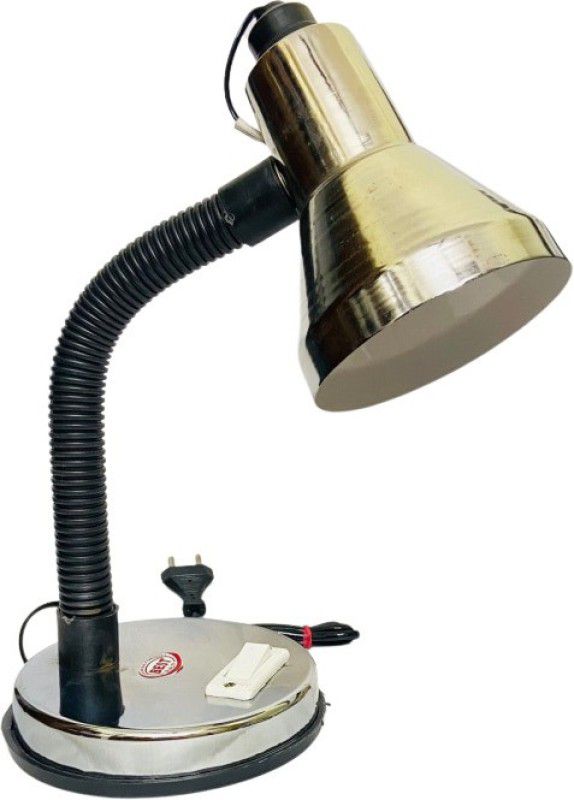 AVIGNA CR Small Without Bulb Study Lamp  (10 cm, Silver)