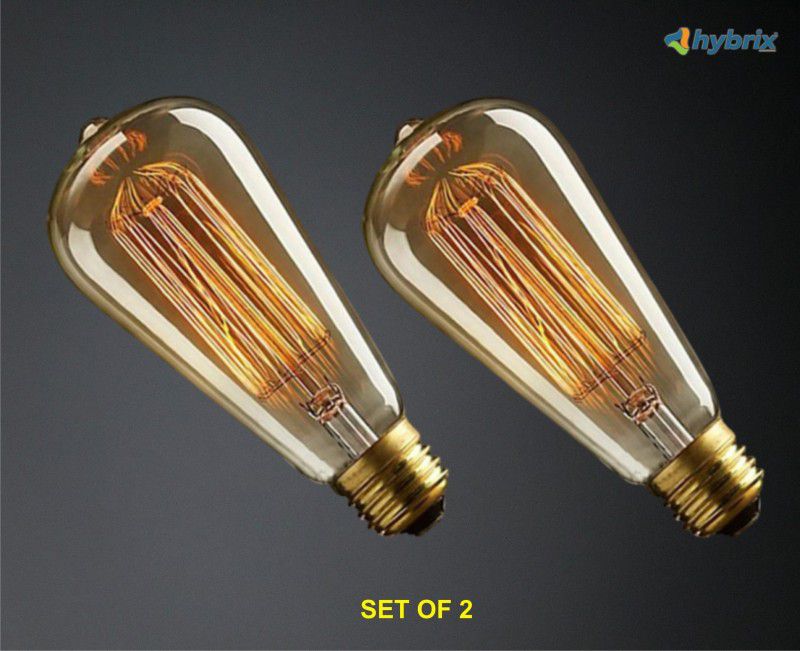 40 W Decorative E26, E27 Incandescent Bulb  (Yellow, Pack of 2)