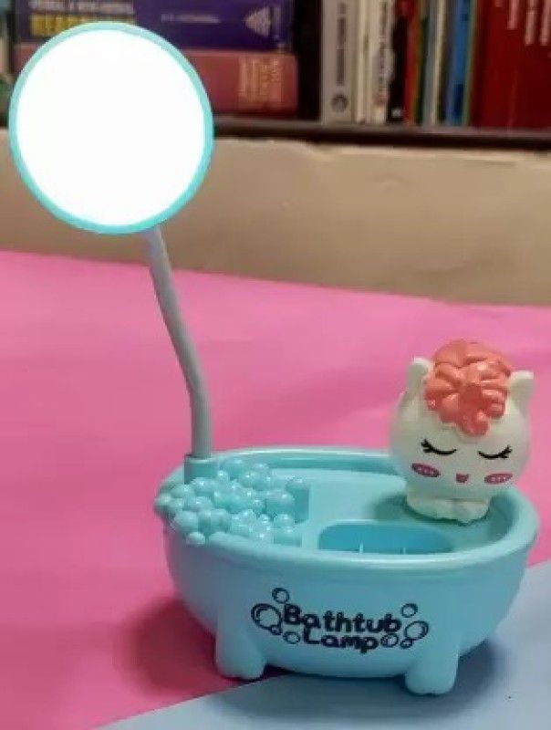Bath Tub Lamp for kids Sharpner Study Lamp with Pen Holder Study Lamp  (20 cm, Blue)
