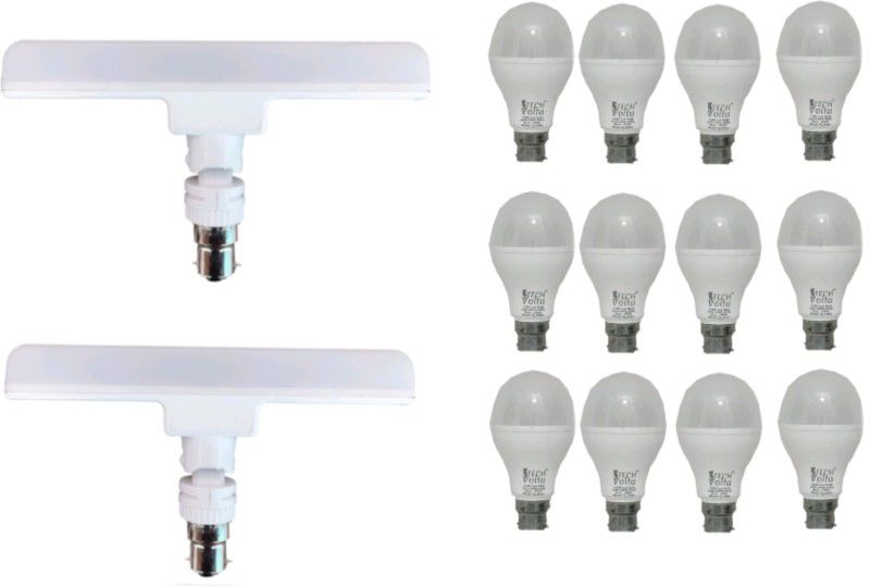 10 W, 15 W T-Bulb B22 LED Bulb  (White, Pack of 14)